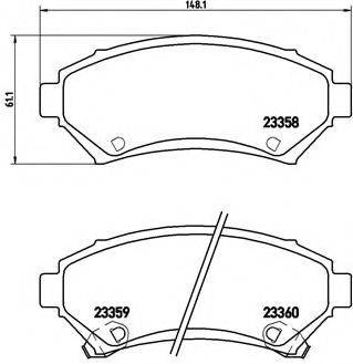 BREMBO P59028 Комплект тормозных колодок, дисковый тормоз