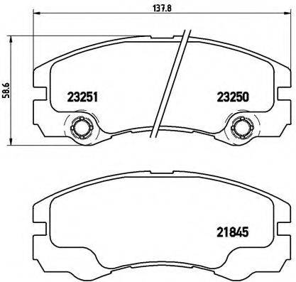 BREMBO P59033 Комплект тормозных колодок, дисковый тормоз