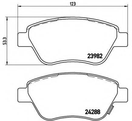 BREMBO P59051 Комплект тормозных колодок, дисковый тормоз