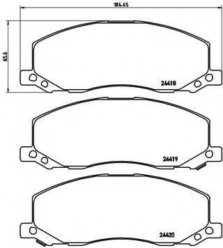 BREMBO P59058 Комплект тормозных колодок, дисковый тормоз