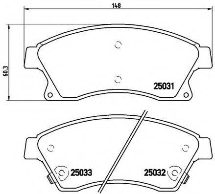 BREMBO P59076 Комплект тормозных колодок, дисковый тормоз