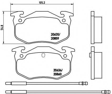 BREMBO P61029 Комплект тормозных колодок, дисковый тормоз