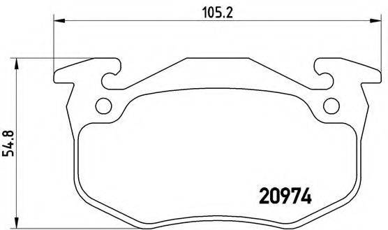 BREMBO P61032 Комплект тормозных колодок, дисковый тормоз