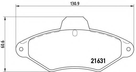 BREMBO P61052 Комплект тормозных колодок, дисковый тормоз