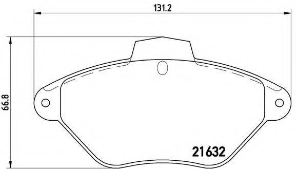 BREMBO P61053 Комплект тормозных колодок, дисковый тормоз