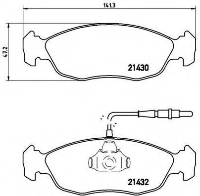 BREMBO P61054 Комплект тормозных колодок, дисковый тормоз