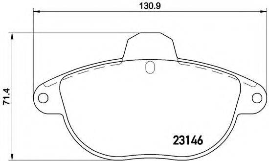 BREMBO P61055 Комплект тормозных колодок, дисковый тормоз