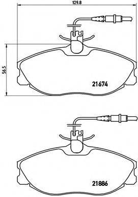 BREMBO P61057 Комплект тормозных колодок, дисковый тормоз