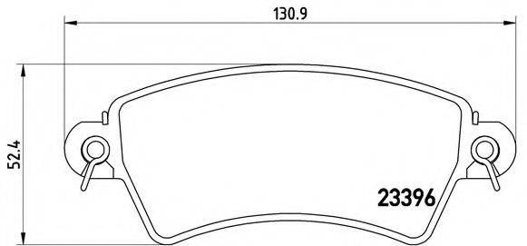 BREMBO P61065 Комплект тормозных колодок, дисковый тормоз