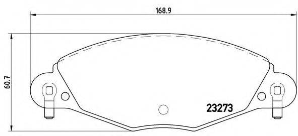 BREMBO P61072 Комплект тормозных колодок, дисковый тормоз