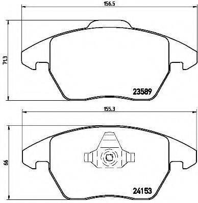 BREMBO P61076 Комплект тормозных колодок, дисковый тормоз