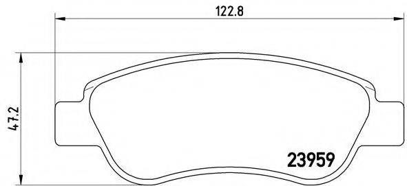 BREMBO P61081 Комплект тормозных колодок, дисковый тормоз