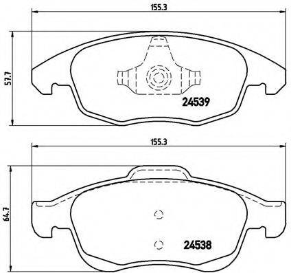 BREMBO P61083 Комплект тормозных колодок, дисковый тормоз