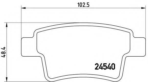 BREMBO P61085 Комплект тормозных колодок, дисковый тормоз