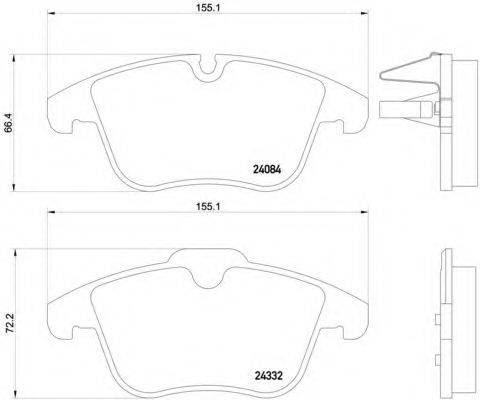 BREMBO P61106 Комплект тормозных колодок, дисковый тормоз