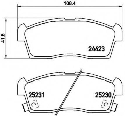 BREMBO P61108 Комплект тормозных колодок, дисковый тормоз