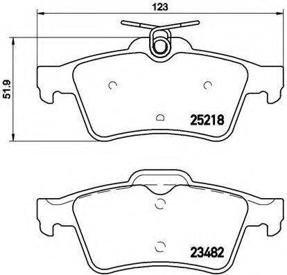 BREMBO P61110 Комплект тормозных колодок, дисковый тормоз
