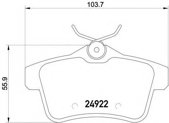 BREMBO P61114 Комплект тормозных колодок, дисковый тормоз