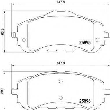 BREMBO P61120 Комплект тормозных колодок, дисковый тормоз