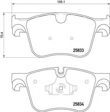 BREMBO P61123 Комплект тормозных колодок, дисковый тормоз