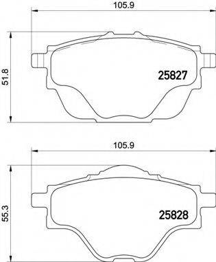 BREMBO P61124 Комплект тормозных колодок, дисковый тормоз