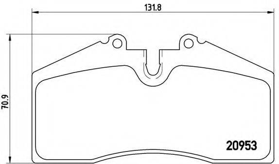 BREMBO P65005 Комплект тормозных колодок, дисковый тормоз