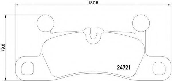 BREMBO P65027 Комплект тормозных колодок, дисковый тормоз