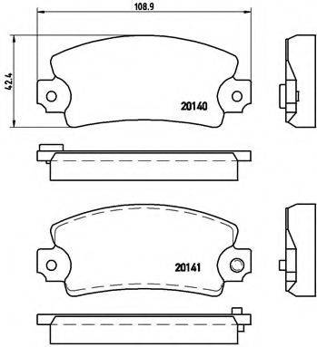 BREMBO P68004 Комплект тормозных колодок, дисковый тормоз