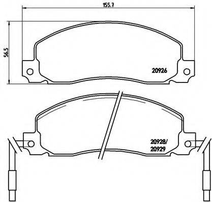 BREMBO P68006 Комплект тормозных колодок, дисковый тормоз