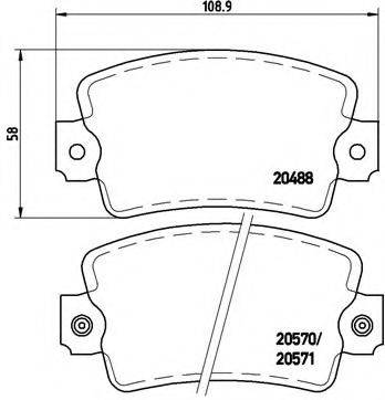 BREMBO P68007 Комплект тормозных колодок, дисковый тормоз