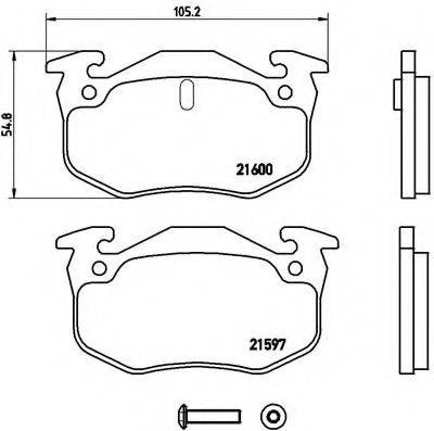 BREMBO P68018 Комплект тормозных колодок, дисковый тормоз