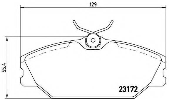 BREMBO P68027 Комплект тормозных колодок, дисковый тормоз