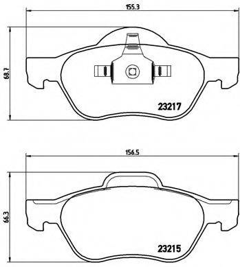 BREMBO P68029 Комплект тормозных колодок, дисковый тормоз