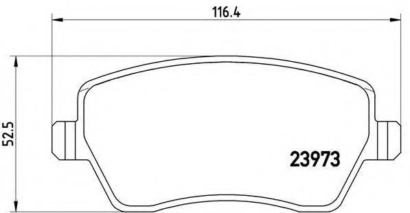 BREMBO P68033 Комплект тормозных колодок, дисковый тормоз