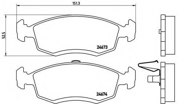 BREMBO P68039 Комплект тормозных колодок, дисковый тормоз