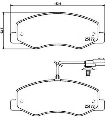 BREMBO P68061 Комплект тормозных колодок, дисковый тормоз