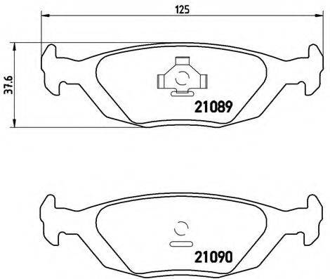 BREMBO P71003 Комплект тормозных колодок, дисковый тормоз