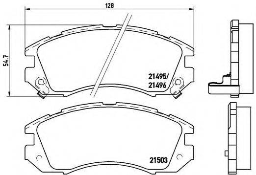 BREMBO P78004 Комплект тормозных колодок, дисковый тормоз