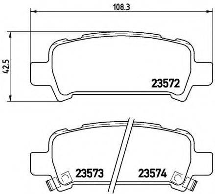 BREMBO P78011 Комплект тормозных колодок, дисковый тормоз