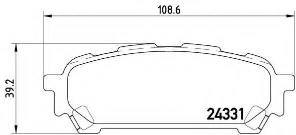 BREMBO P78014 Комплект тормозных колодок, дисковый тормоз