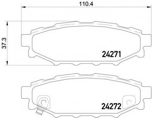 BREMBO P78020 Комплект тормозных колодок, дисковый тормоз