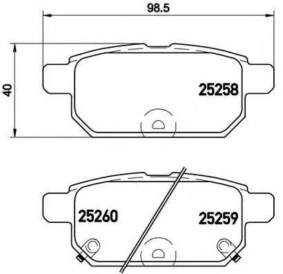 BREMBO P79029 Комплект тормозных колодок, дисковый тормоз