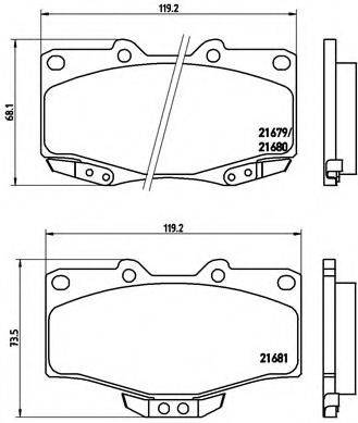 BREMBO P83009 Комплект тормозных колодок, дисковый тормоз