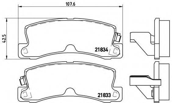 BREMBO P83015 Комплект тормозных колодок, дисковый тормоз