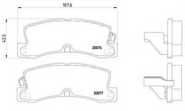 BREMBO P83017 Комплект тормозных колодок, дисковый тормоз