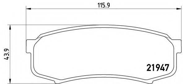 BREMBO P83024 Комплект тормозных колодок, дисковый тормоз