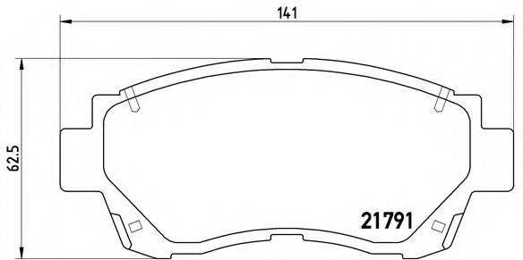 BREMBO P83027 Комплект тормозных колодок, дисковый тормоз