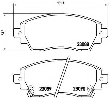 BREMBO P83042 Комплект тормозных колодок, дисковый тормоз