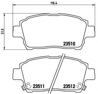 BREMBO P83051 Комплект тормозных колодок, дисковый тормоз