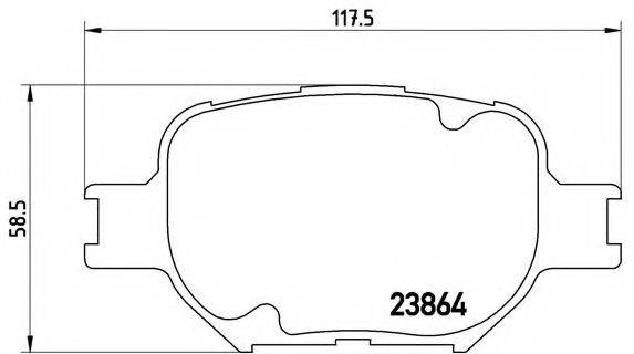 BREMBO P83054 Комплект тормозных колодок, дисковый тормоз